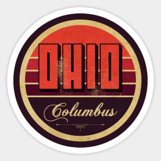 Ohio Columbus Vintage Sticker
